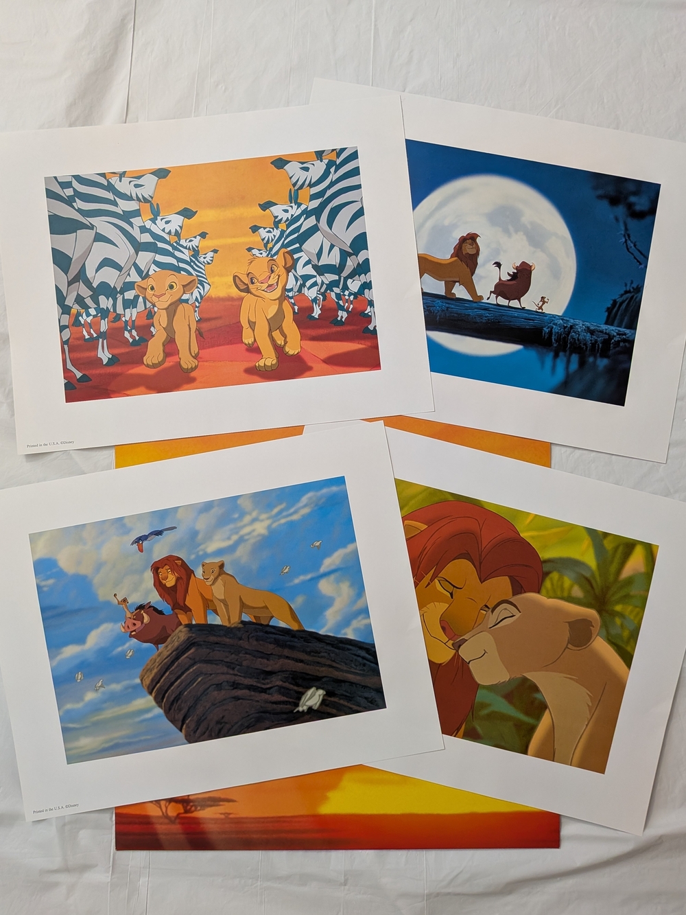 Disney Store 'The Lion King' Lithograph Set Of 4